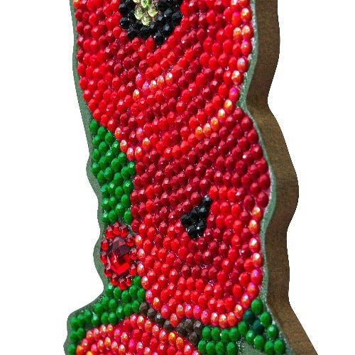 "Poppy" Crystal Art Wreath 30cm