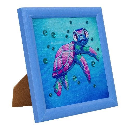 Load image into Gallery viewer, &amp;quot;Sea Turtle&amp;quot; Ashley Erickson Frameable Crystal Art
