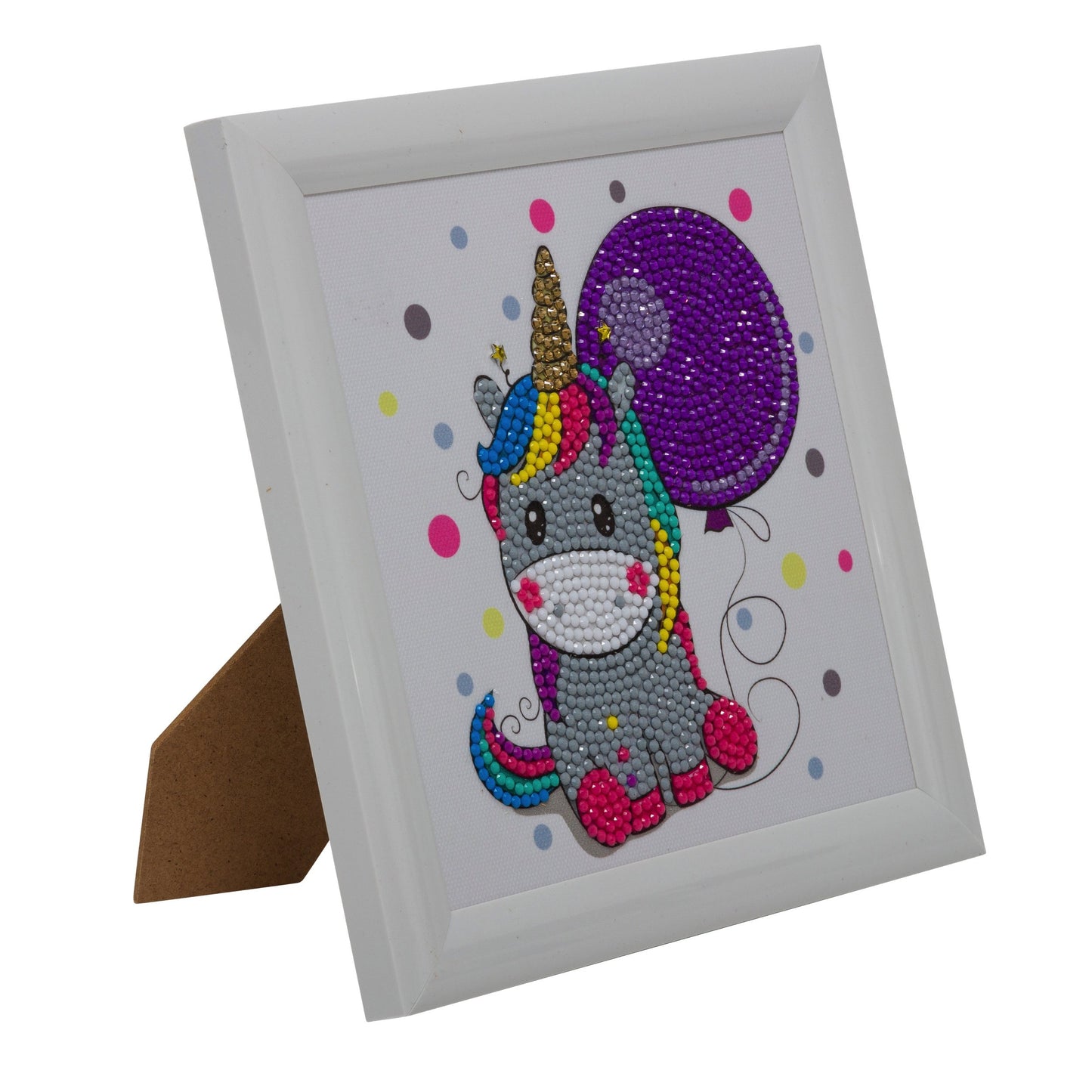 Load image into Gallery viewer, &amp;quot;Party Unicorn&amp;quot; Crystal Art Frameables Kit with Picture Frame
