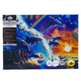 Dolphine waves crystal art giant canvas details