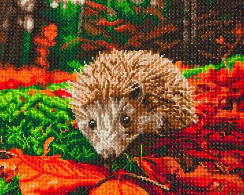 Load image into Gallery viewer, Hedgehog crystal art canvas
