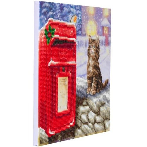 "Postman Cat" Crystal Art Kit 30x30cm