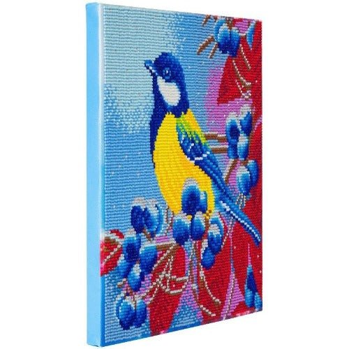 Load image into Gallery viewer, Christmas bird crystal art kit side view
