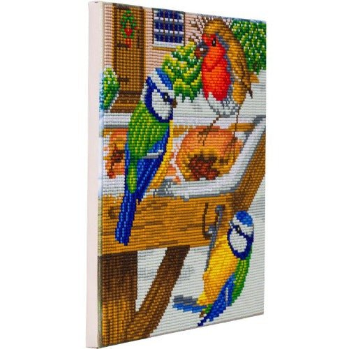 Hungry birds crystal art kit side view