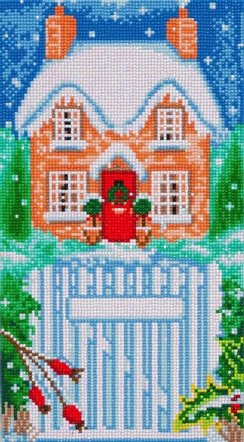 Load image into Gallery viewer, Snowy house part 3 crystal art canvas kit
