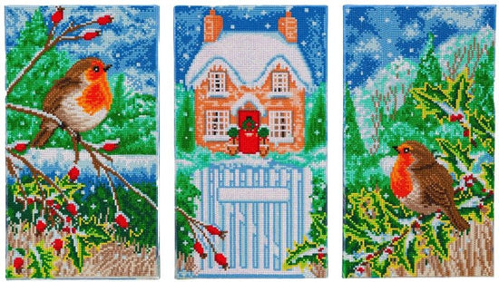 Load image into Gallery viewer, Snowy house full crystal art set
