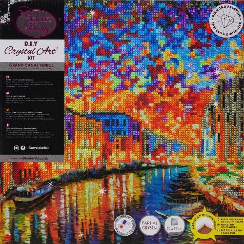Load image into Gallery viewer, Grand Canal Venice crystal art canvas kit details
