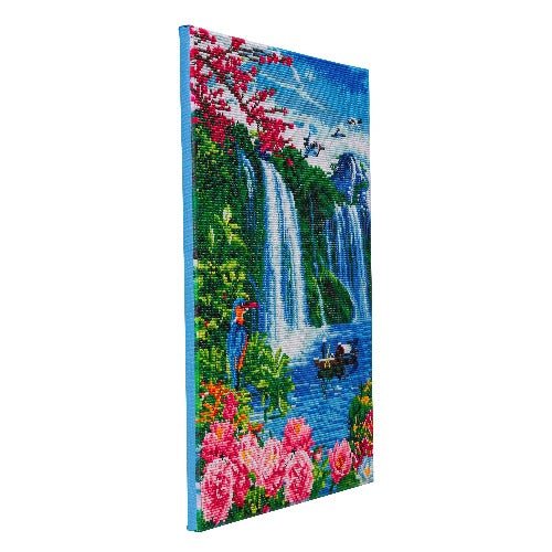 Load image into Gallery viewer, Wonderfall waterfall crystal art canvas kit side view
