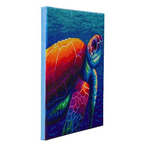 Sea turtle crystal art canvas kit side view