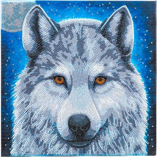 Load image into Gallery viewer, Moonlight wolf crystal art kit

