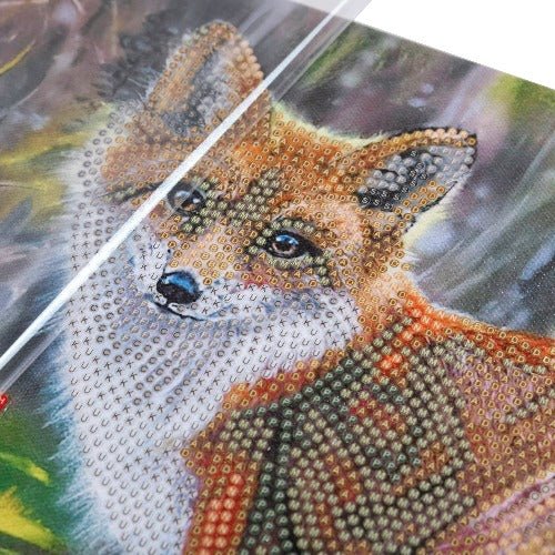 Load image into Gallery viewer, Autumn fox crystal art kit layout
