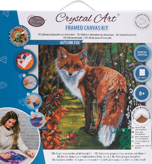 Autumn fox crystal art kit front packaging