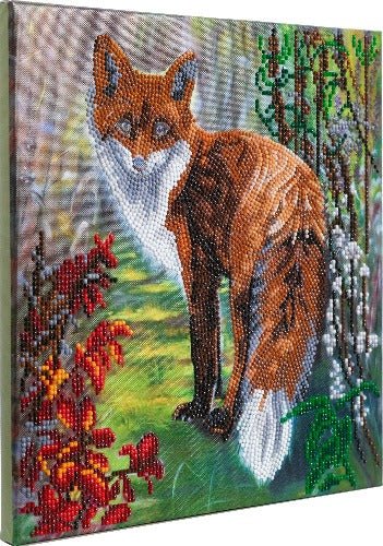 Autumn fox crystal art kit side view