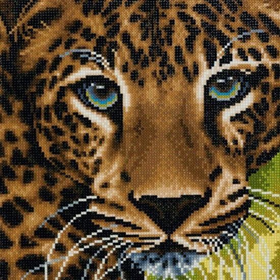 "Leopard" Framed Crystal Art Kit 30x30cm