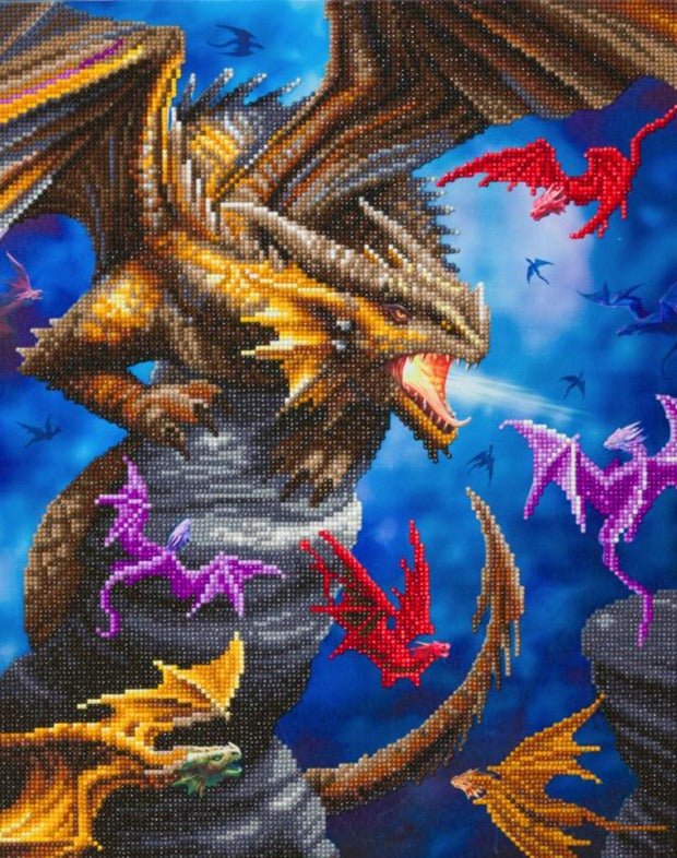 "Dragon Clan" by Anne Stokes Crystal Art Kit 40x50cm
