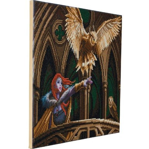 "Owl Messenger" by Anne Stokes Crystal Art Kit 40x50cm side view