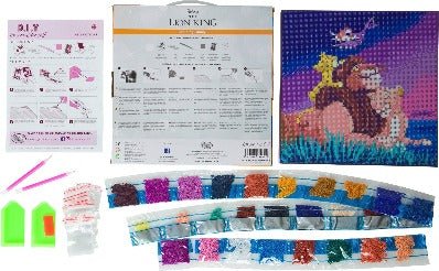 "Lion King Family" Crystal Art Kit 30x30cm