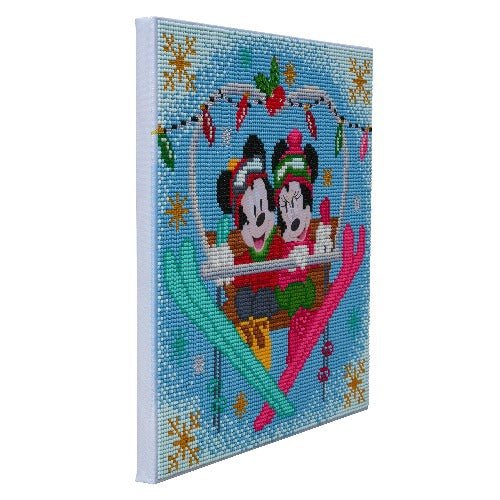 "Winter Mickey and Minnie" Crystal Art Kit 30x30cm