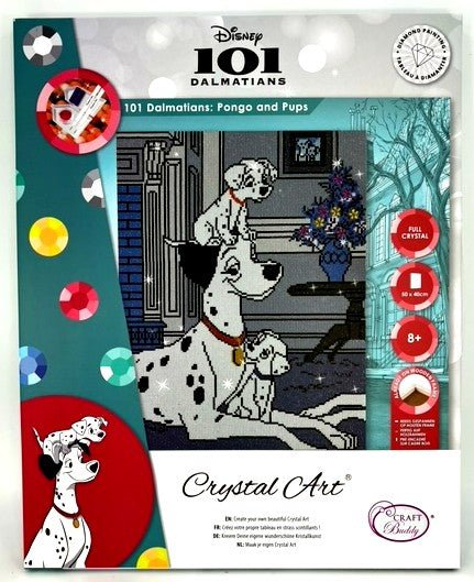 Load image into Gallery viewer, &amp;quot;101 Dalmatians: Pongo and Pups&amp;quot; Crystal Art Kit 40x50cm
