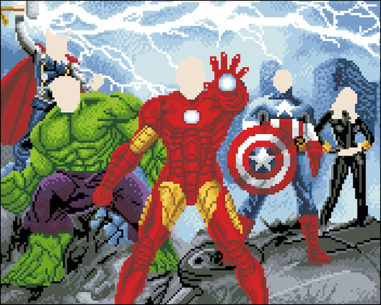 "Avengers" MARVEL Crystal Art Canvas Kit 40x50cm