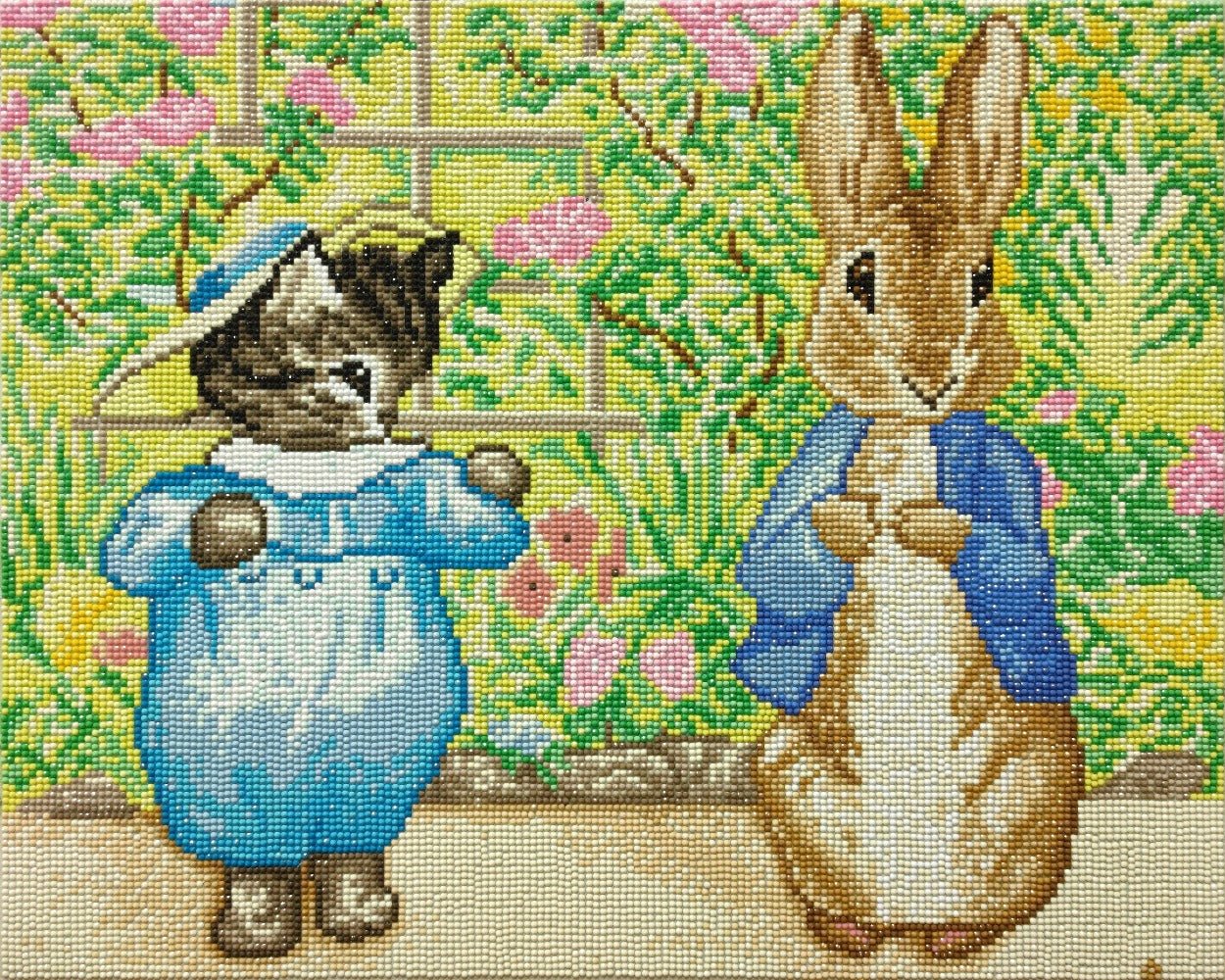 "Peter Rabbit and Tom Kitten" Crystal Art Canvas 40x50cm