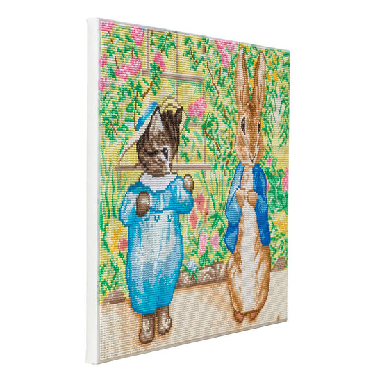 "Peter Rabbit and Tom Kitten" Crystal Art Canvas 40x50cm