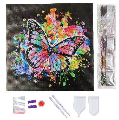 "Colour in Flight" (with special crystals) Crystal Art Kit 30x30cm Content 