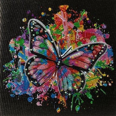"Colour in Flight" (with special crystals) Crystal Art Kit 30x30cm Front 