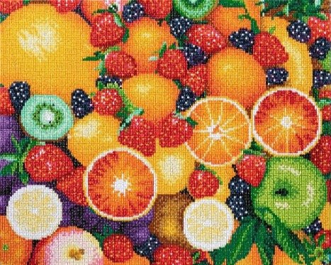 Load image into Gallery viewer, &amp;quot;Summer Fruits&amp;quot; Crystal Art Kit 40x50cm Front

