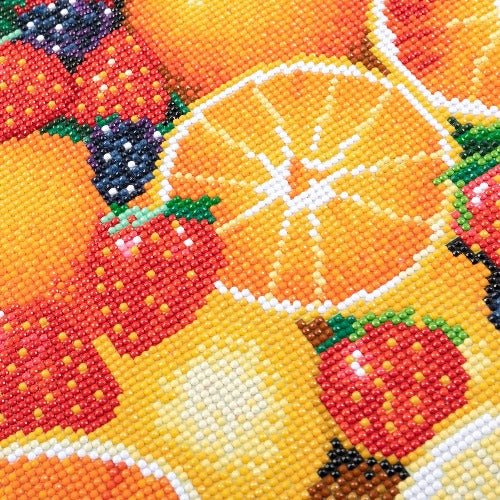 Load image into Gallery viewer, &amp;quot;Summer Fruits&amp;quot; Crystal Art Kit 40x50cm Close Up
