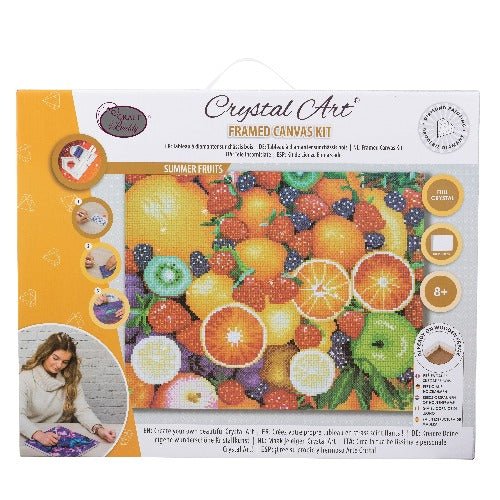 "Summer Fruits" Crystal Art Kit 40x50cm Front Packaging 