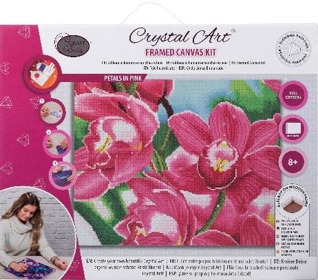 'Blooming Orchids' 40x50cm Crystal Art Kit - Front Packaging