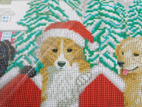 Christmas Pups - incomplete close up