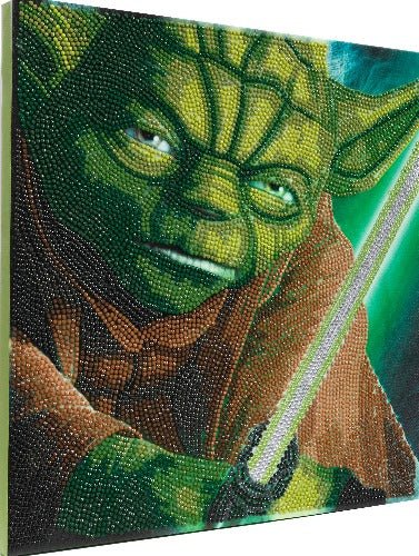 Load image into Gallery viewer, Yoda 30x30cm Crystal Art Kit - Side View
