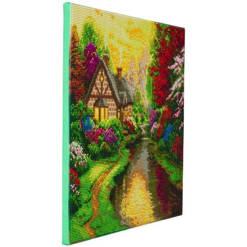 "A Quiet Evening" by Thomas Kinkade Crystal Art Kit 40x50cm Side view