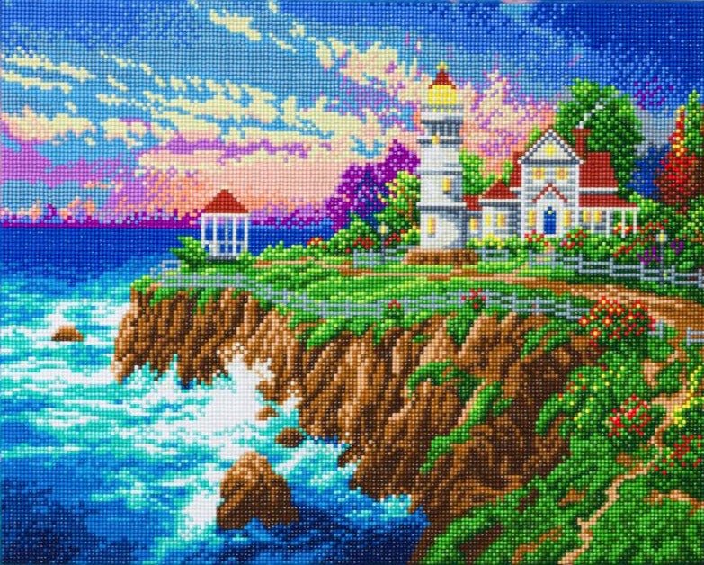 Load image into Gallery viewer, &amp;quot;Victorian Light&amp;quot; by Thomas Kinkade Crystal Art Kit 40x50cm Front 
