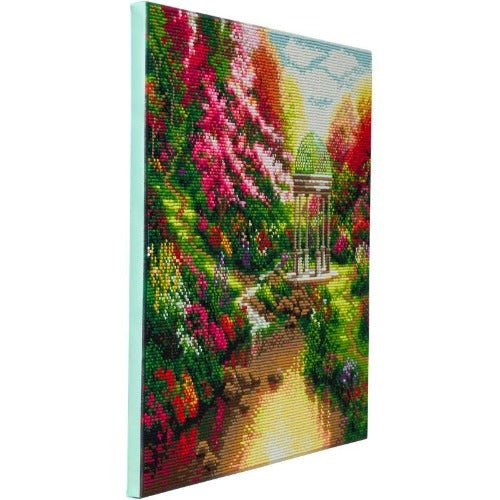 Load image into Gallery viewer, &amp;quot;Pools of Serenity&amp;quot; by Thomas Kinkade Crystal Art Kit 40x50cm Side view
