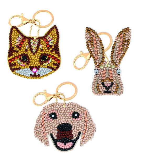 Load image into Gallery viewer, &amp;quot;Perfect Pets&amp;quot; Crystal Art Keyring Kit x 3
