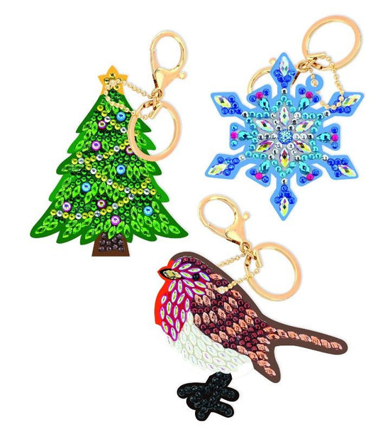 Load image into Gallery viewer, &amp;quot;Festive Joy&amp;quot; Keyring Set of 3
