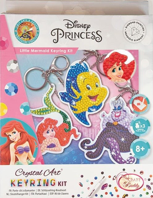 Load image into Gallery viewer, &amp;quot;Little Mermaid&amp;quot; Crystal Art Keyring Set
