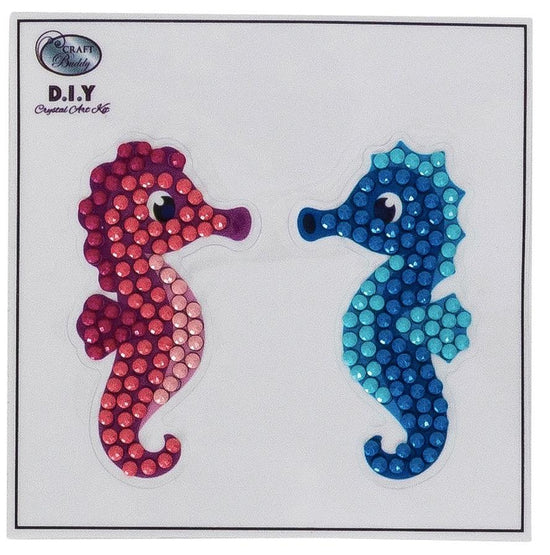 Seahorse Couple Crystal Art Motifs (With Tools)