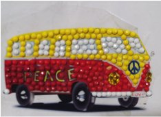 Load image into Gallery viewer, &amp;quot;Peace Camper Van&amp;quot; Crystal Art Motif (With tools)
