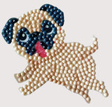 "Playful Pup" Crystal Art Motif