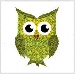 Load image into Gallery viewer, &amp;quot;Green Owl&amp;quot; Crystal Art Motifs (With tools)
