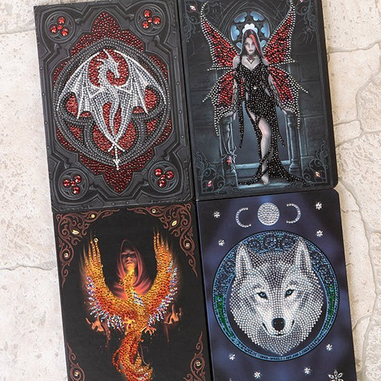 Anne Stokes Set of 4 Crystal Art Notebooks