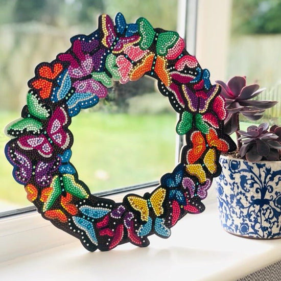"Butterfly" Crystal Art Wreath Kit