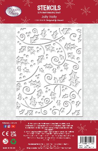Premium Embossing Stencil - Jolly Holly - Packaging