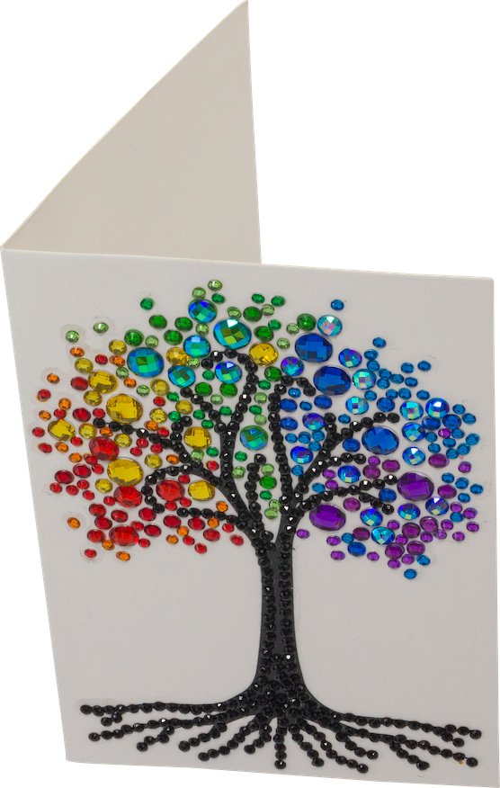Load image into Gallery viewer, Rainbow Tree, 10x15cm Crystal Art Card
