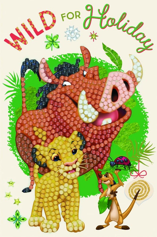 "Festive" Lion King Crystal Art card 10x15cm