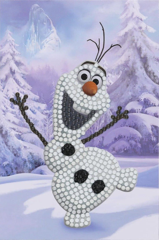 Load image into Gallery viewer, &amp;#39;Winter Olaf&amp;#39; Crystal Art Card 10x15cm
